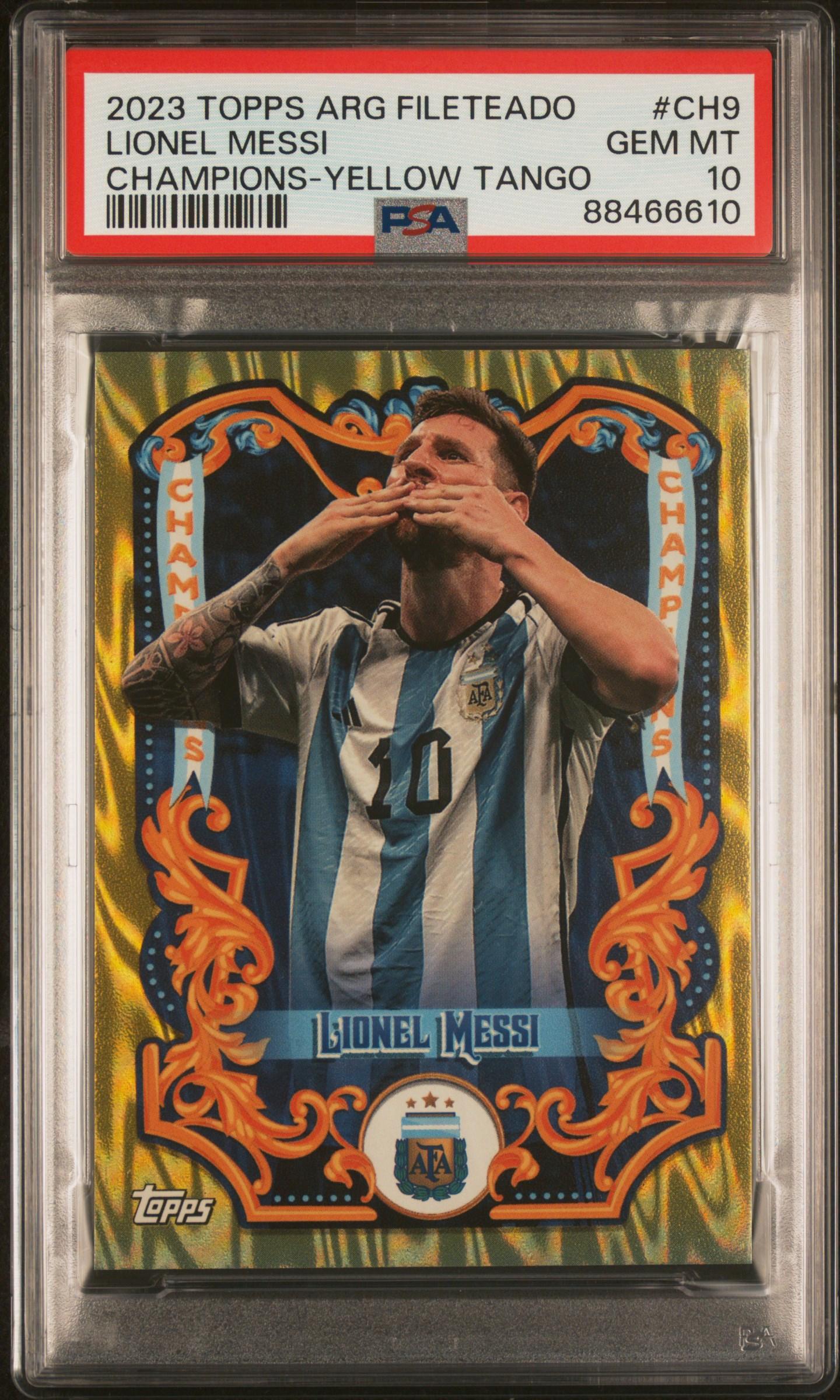 2023 Topps Argentina Fileteado – Champions Yellow Tango /150 - Front