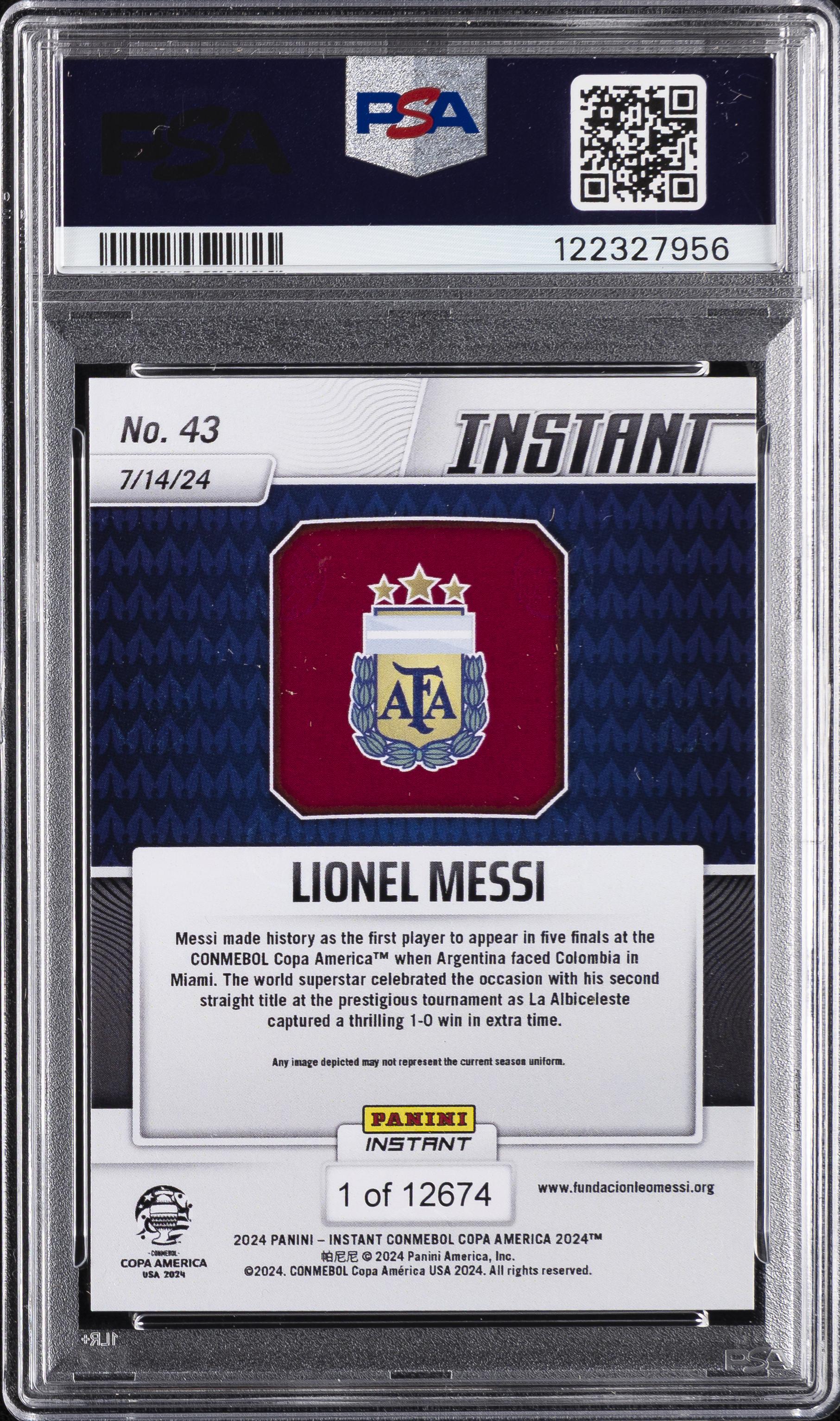 2024 Panini Instant Copa América - Back