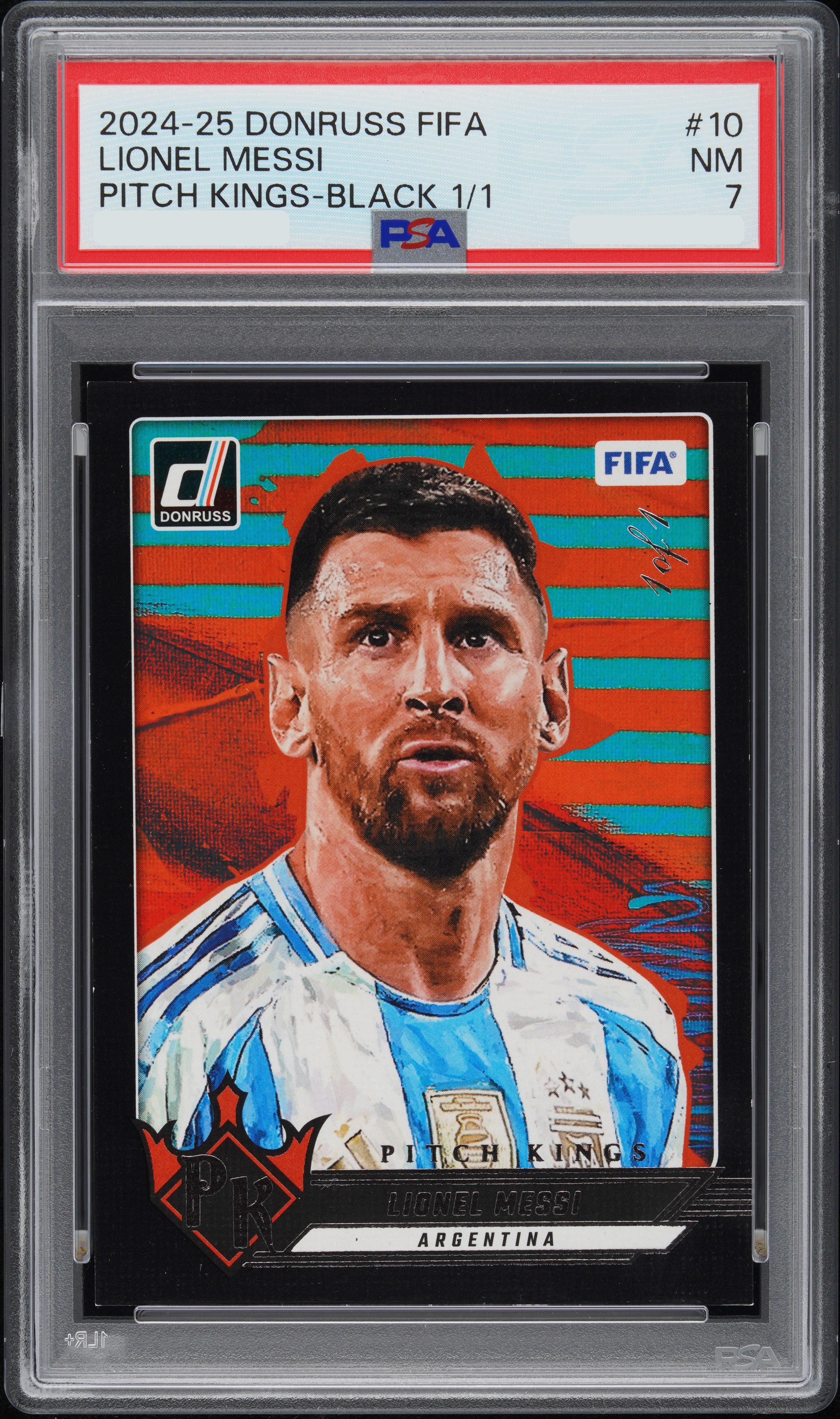 2024-25 Panini Donruss FIFA – Pitch Kings Black 1/1 - Front