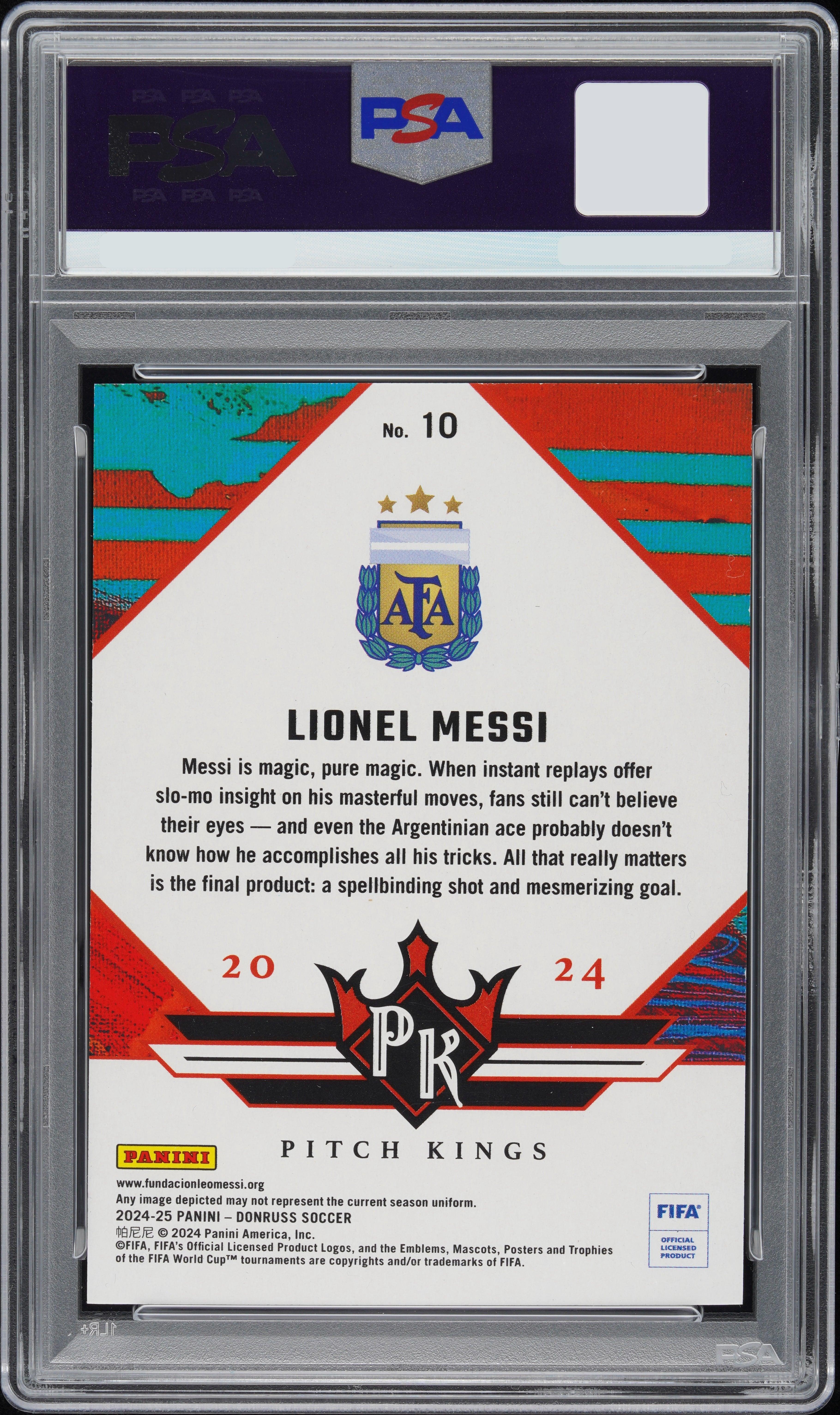 2024-25 Panini Donruss FIFA – Pitch Kings Black 1/1 - Back